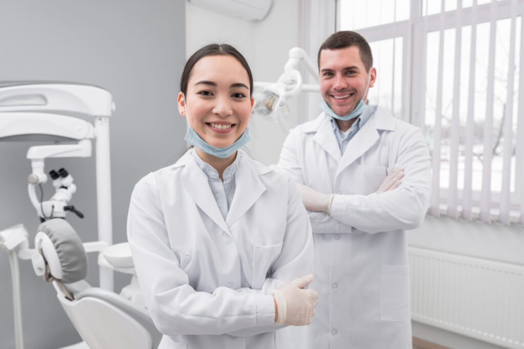 parceria entre dentista