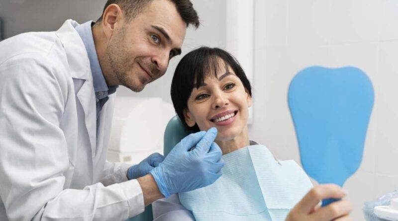 interação dentista e paciente